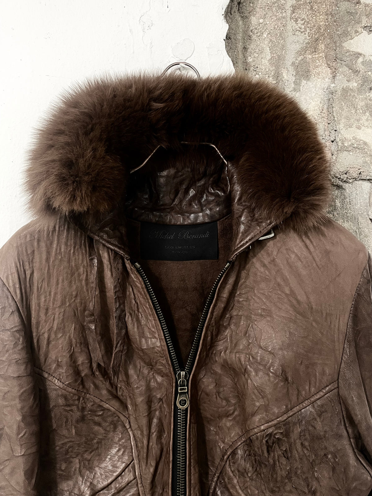 Michel Berandi FW06 Lamb Leather Fox Fur Jacket