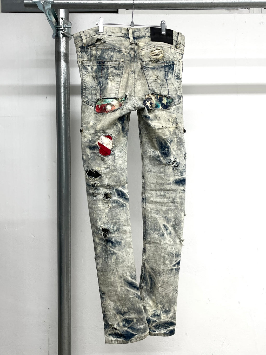L.G.B. American Flag Washed Wolf Cut pant