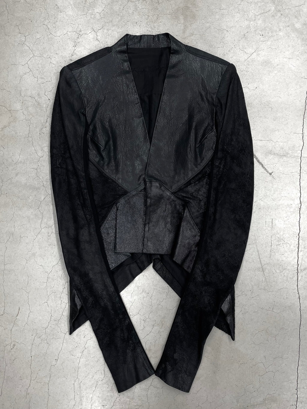 Rick Owens Leather Mix Jacket (40)