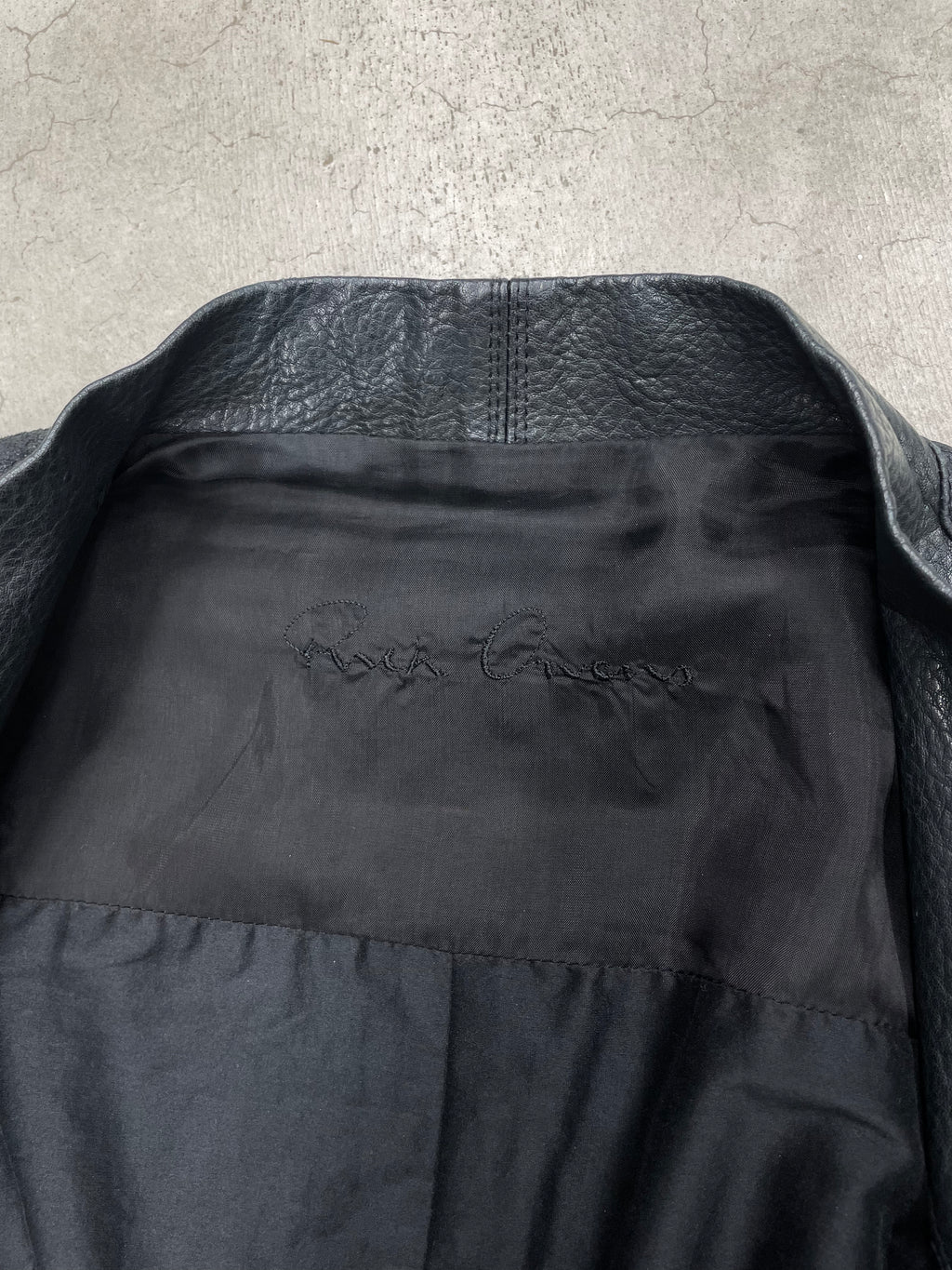 Rick Owens Leather Mix Jacket (40)