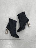 VETEMENTS FW18 Jacquard Coin Heels Geisha Boots (38)